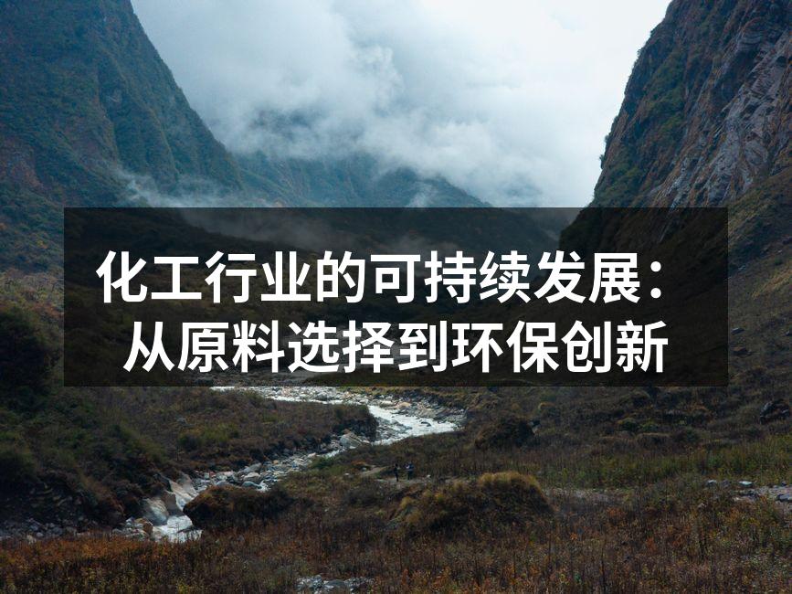 化工行业的可持续发展：从原料选择到环保创新