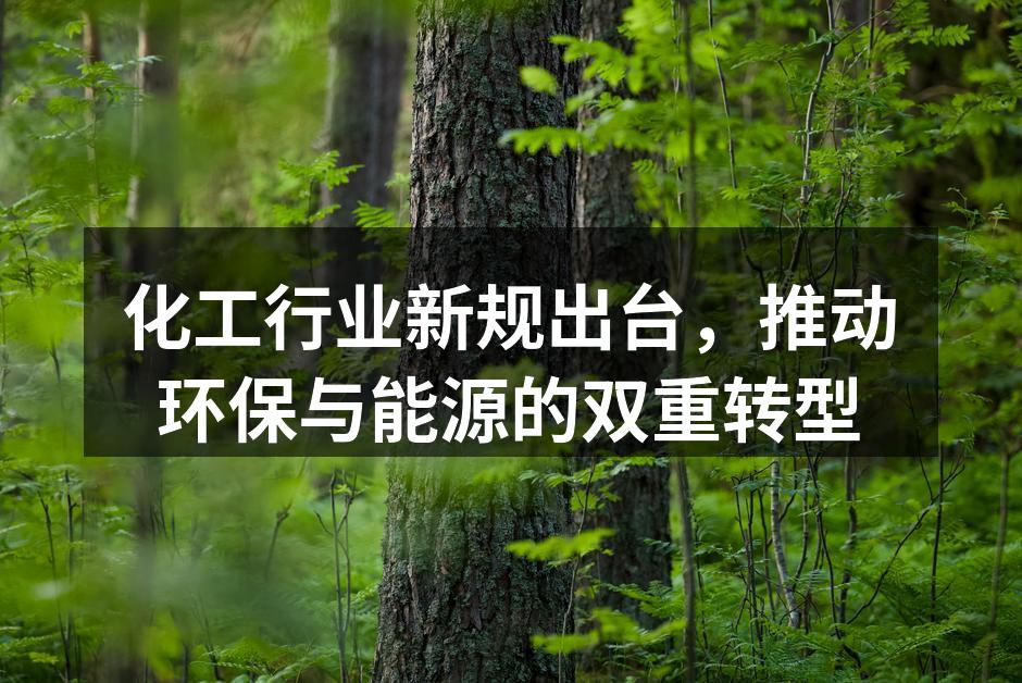 化工行业新规出台，推动环保与能源的双重转型