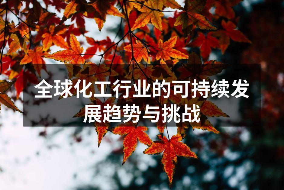 全球化工行业的可持续发展趋势与挑战
